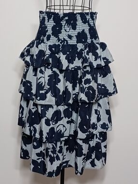 Authentic Velvet By Graham & Spencer Tiered Midi Skirt - Size L